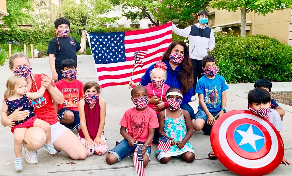 Harbir with City of Santa Clara District 1 Residents on July 4, 2020