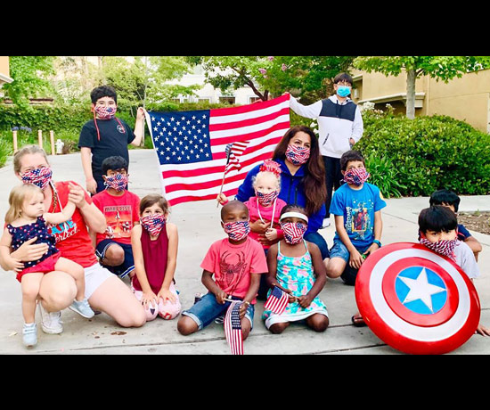 Harbir with City of Santa Clara District 1 Residents on July 4, 2020